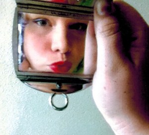 Michaela in the mirror
