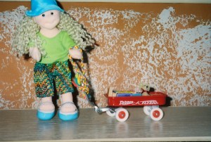 Talula with her Wagon! Talula with her Wagon!
