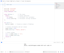 A sample C++ program
