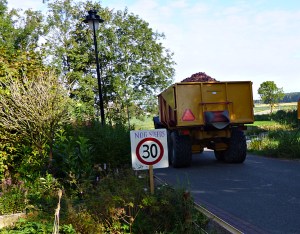 heavy vehicles on our country road