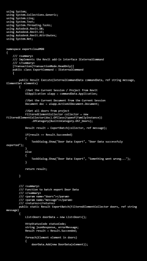 MongoDB export