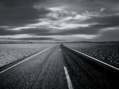 Black and White Highway wallpaper
