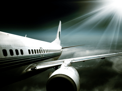 Twilight Jet in Flight wallpaper
