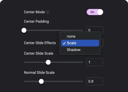 Carousel Center Focus Mode | The Plus Addons for Elementor Carousel center focus mode carousel slider widget for elementor from the plus addons for elementor