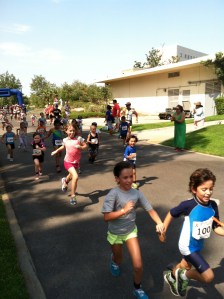 The Tiny Tots take off ... my son included.