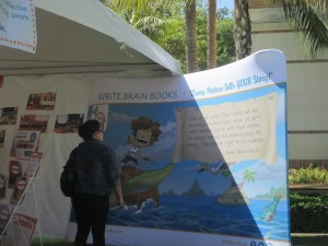 As we walked passed a few tents we noticed the WriteBrain tents, where storytelling is born.