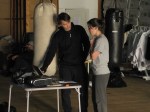 Bob talking to Katy at Fitness for the Fighting Arts, Spring 2010