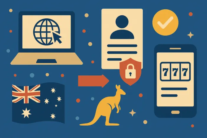 Getting started with Australian online casino – sign up and play concept