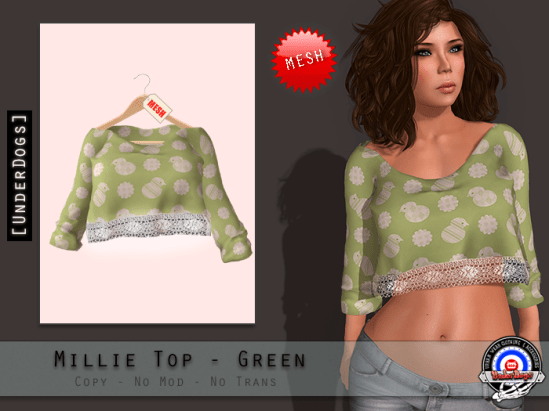 millie top green ad