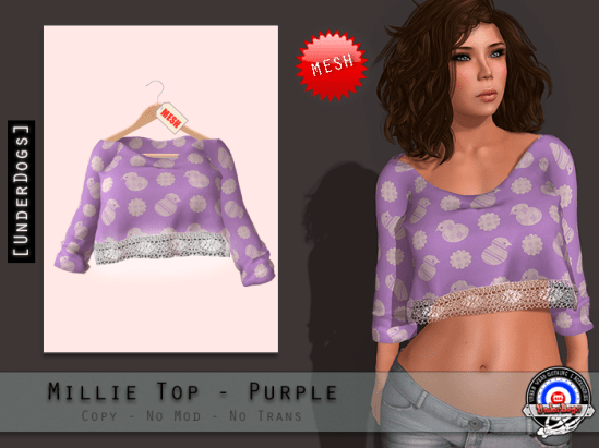 millie top purple ad