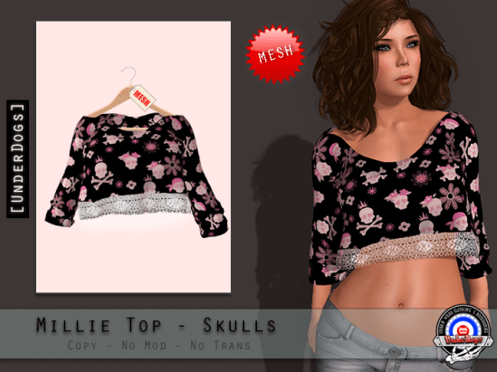 millie top skulls ad