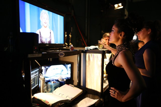 Salma Hayek behind the scenes
