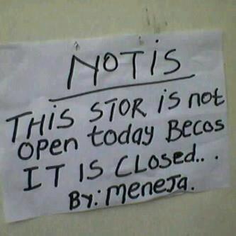 Store closed