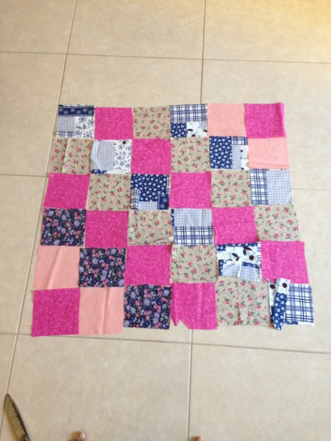 Colourful scraps turn into a baby quilt