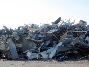 junk in landfill