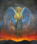 Archangel Michael, floating calmly