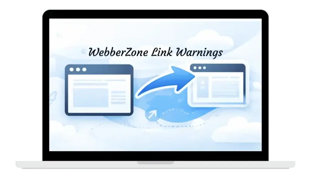 WebberZone Link Warnings WebberZone Link Warnings Laptop screen