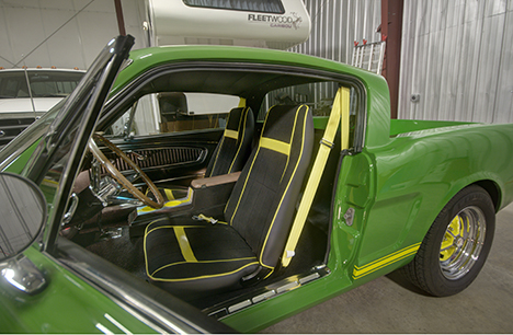 _JOE9605And8more_fused Interior of 66 mustang car converted to pickup truck