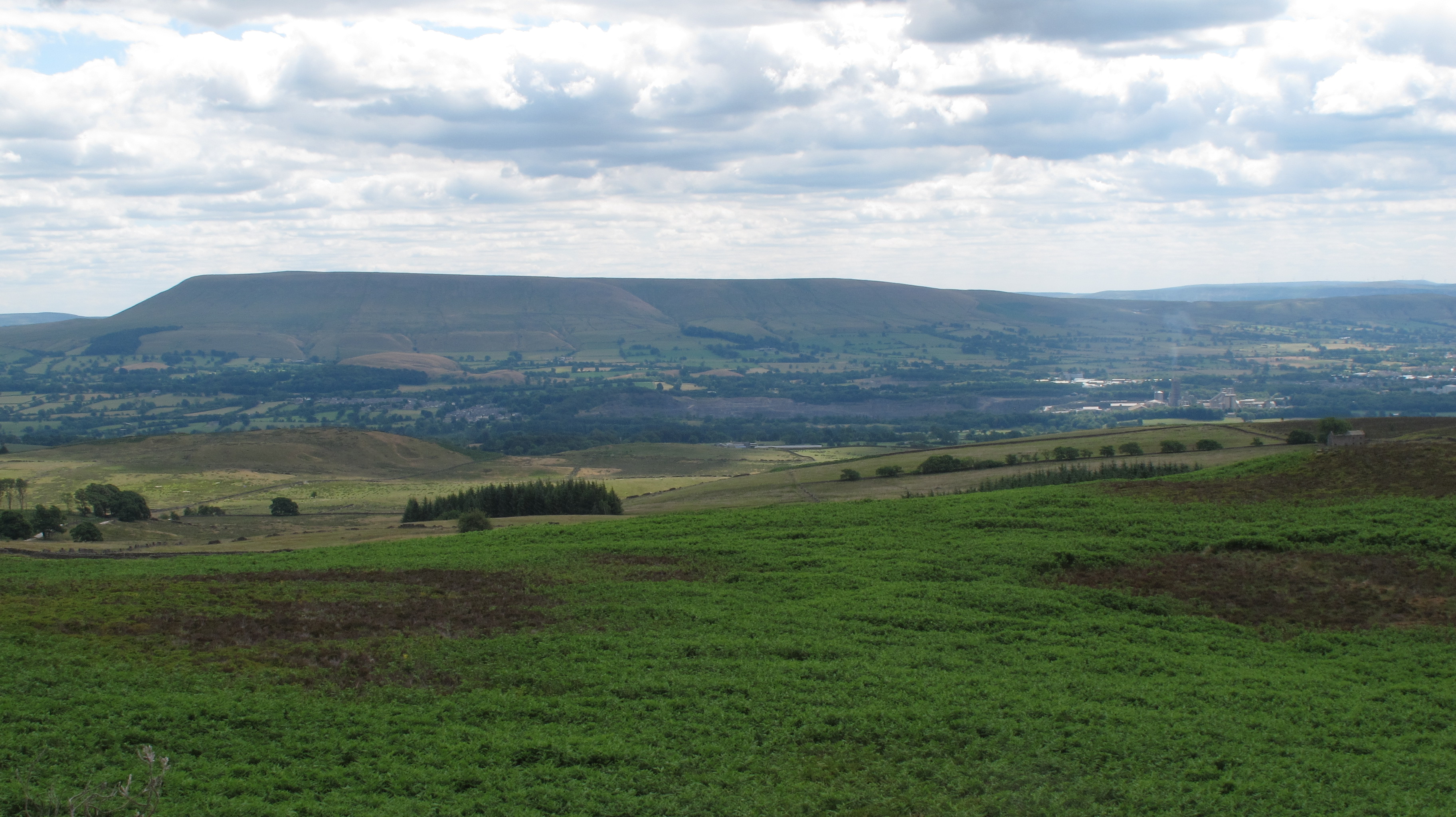 Pendle viewed from Waddington Fell.