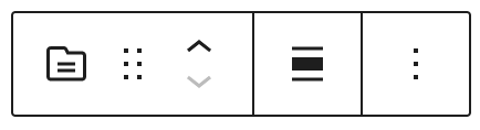 Archive block toolbar