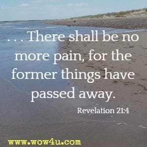 There shall be no more pain, for the former things have passed away. Revelation 21:4