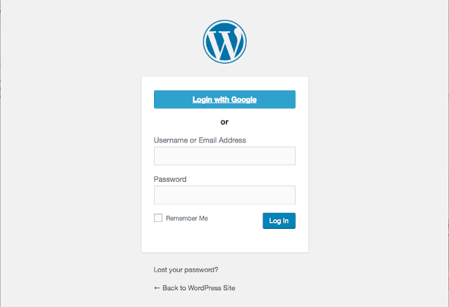 google login - WP-G google login
