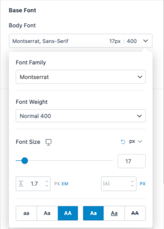 Style Your Website With Global Settings Typography