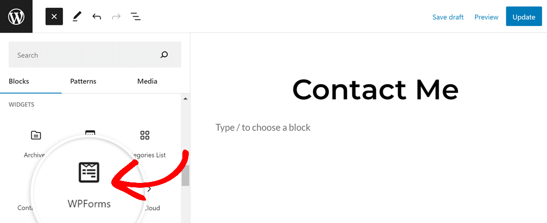 add-WPForms-block - WPForms Adding the WPForms block to a page