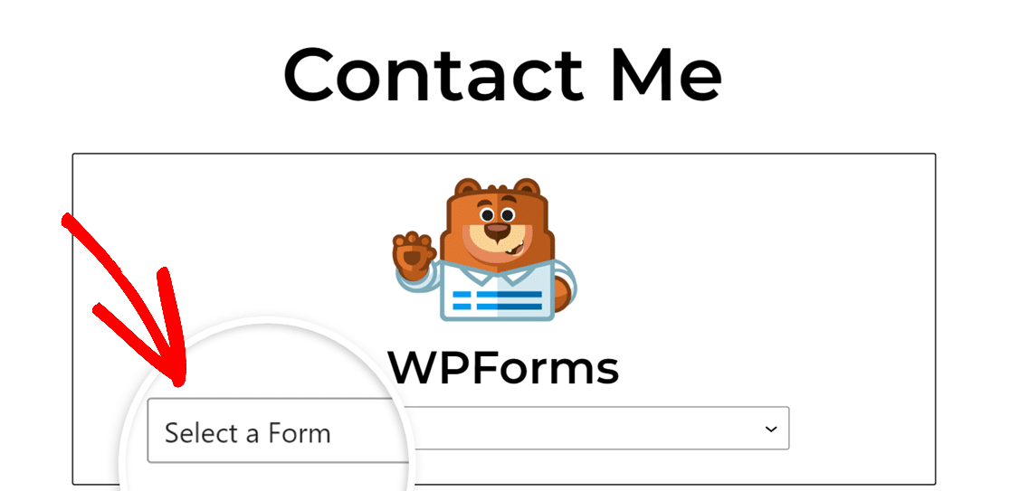 Selecting a form from the WPForms block - WPForms Selecting a form from the WPForms block
