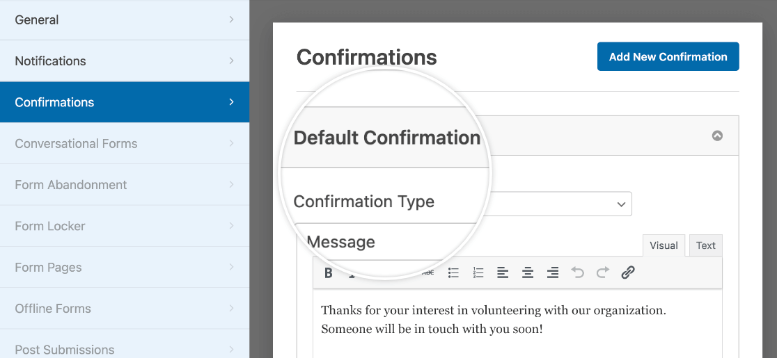 customizing-template-default-confirmation - WPForms Customizing the default confirmation for a new custom template