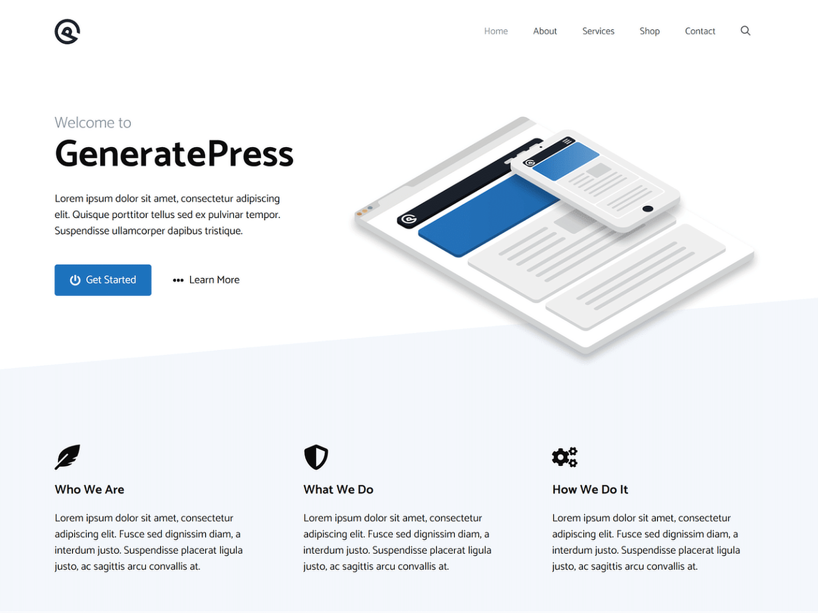 tema gratuito generate press do wordpress