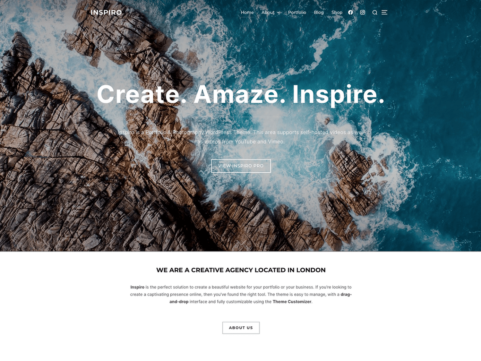 tema gratuito do WordPress Inspiro