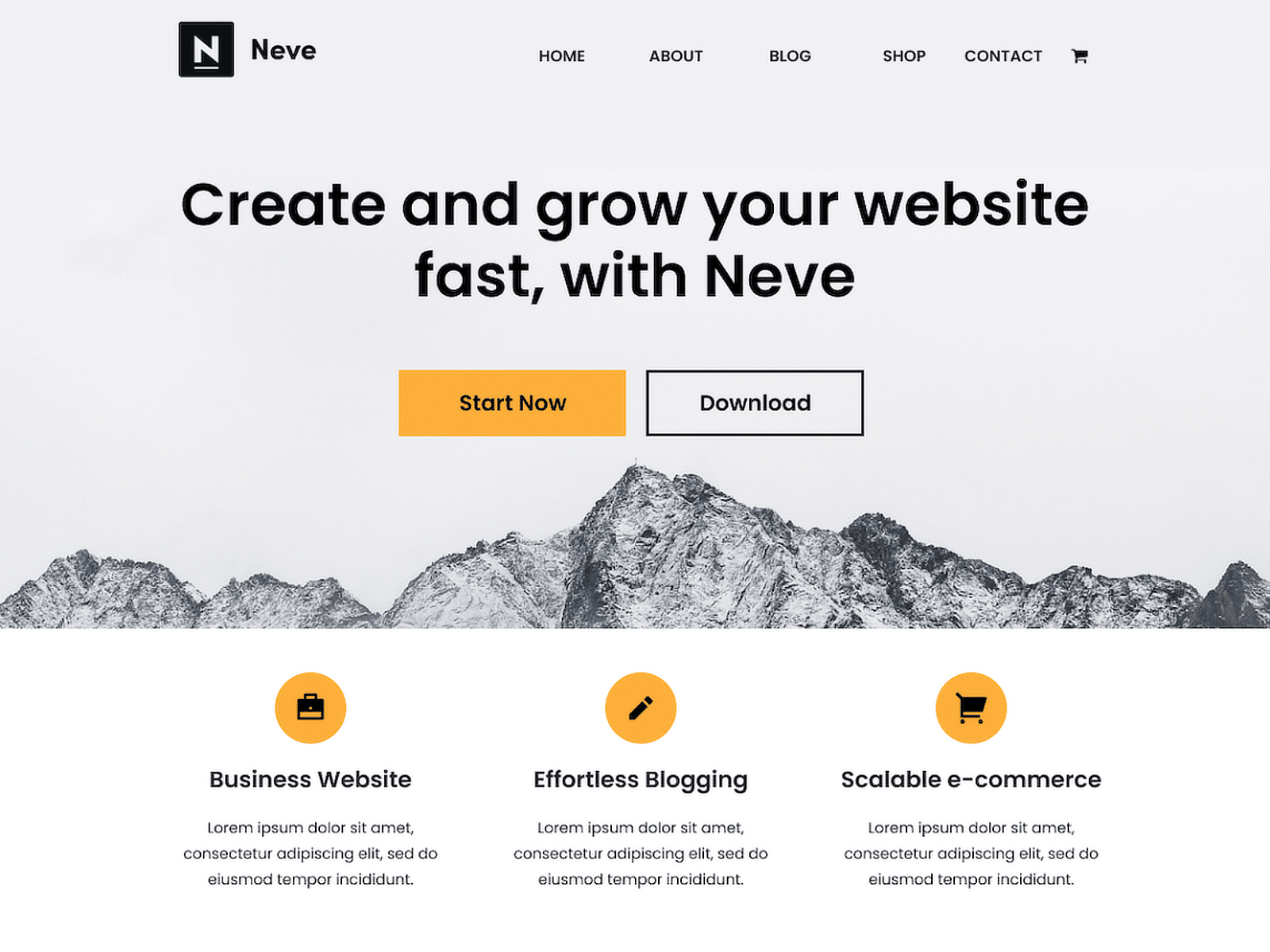 tema gratuito neve do wordpress