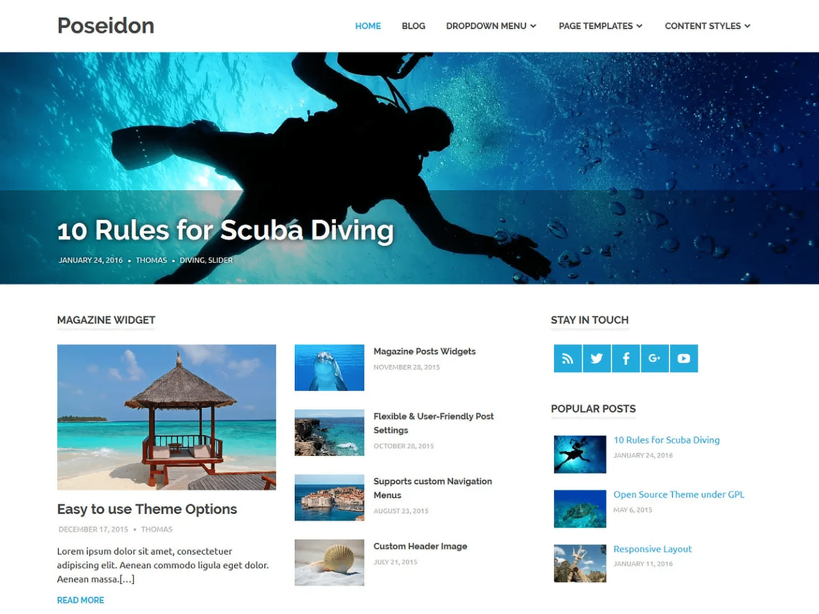 tema gratuito do WordPress Poseidon