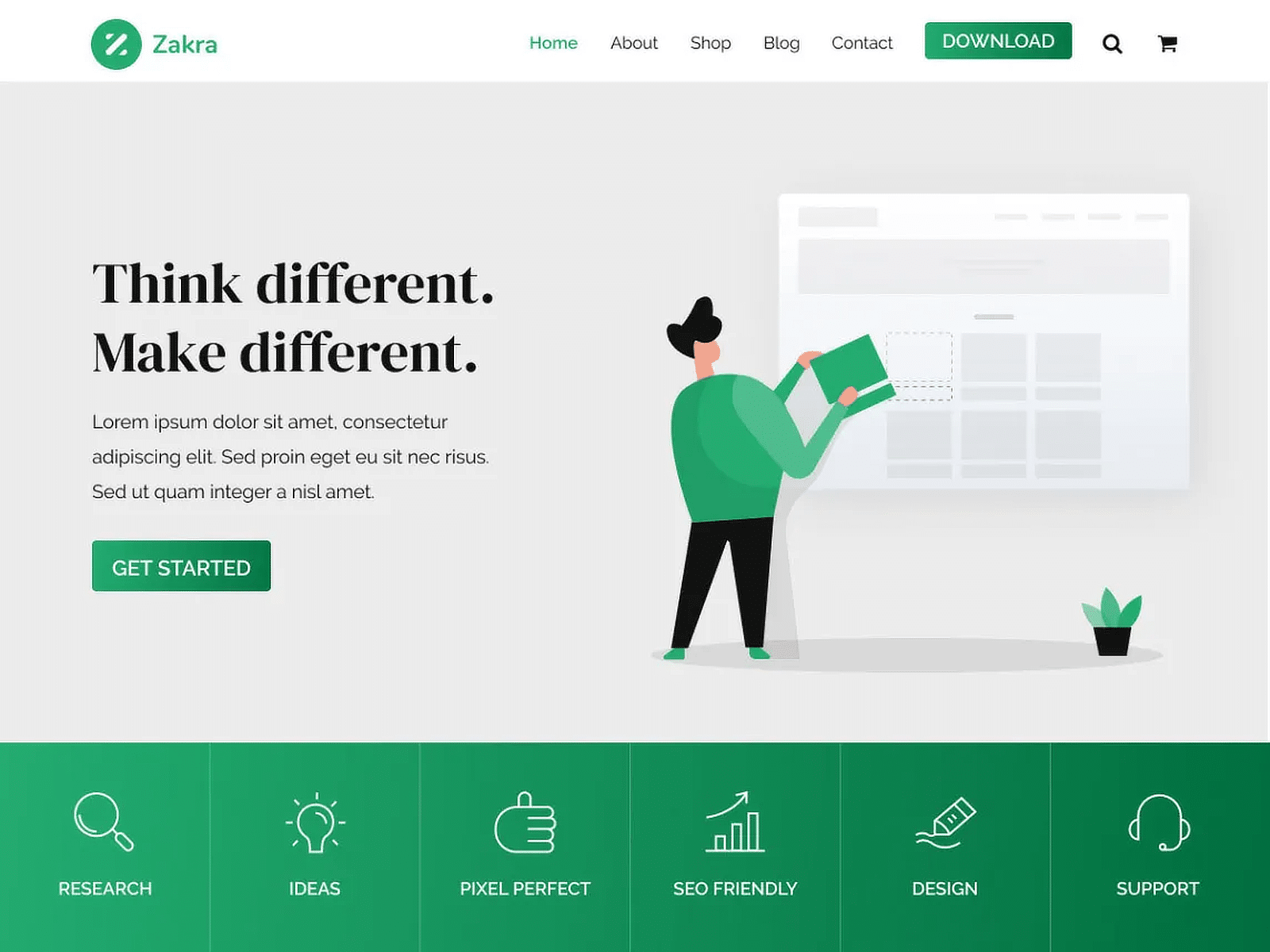 tema gratuito do WordPress Zakra