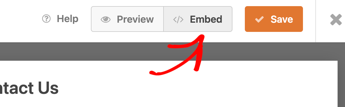 form-builder-embed-button - WPForms Accedere alla procedura guidata di incorporamento di WPForms nell'editor di moduli