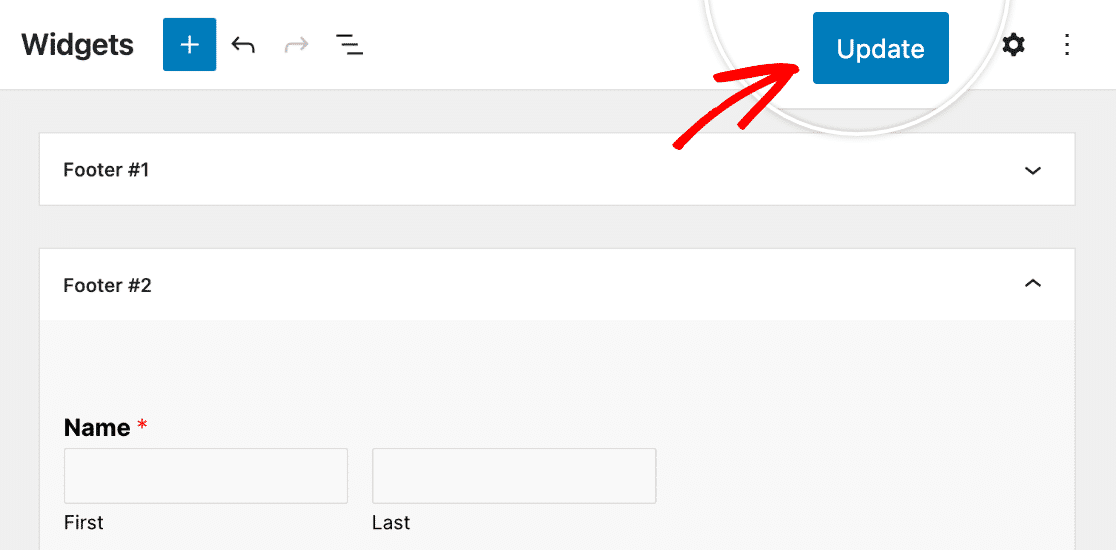 update-widgets - WPForms Updating widgets to save changes