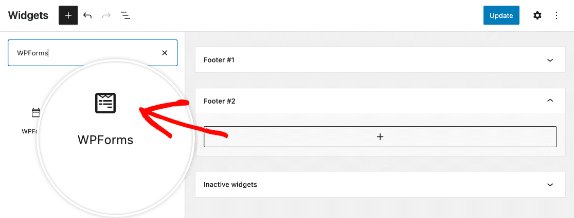 widget-wpforms-block - WPForms Adding the WPFroms block to a widget