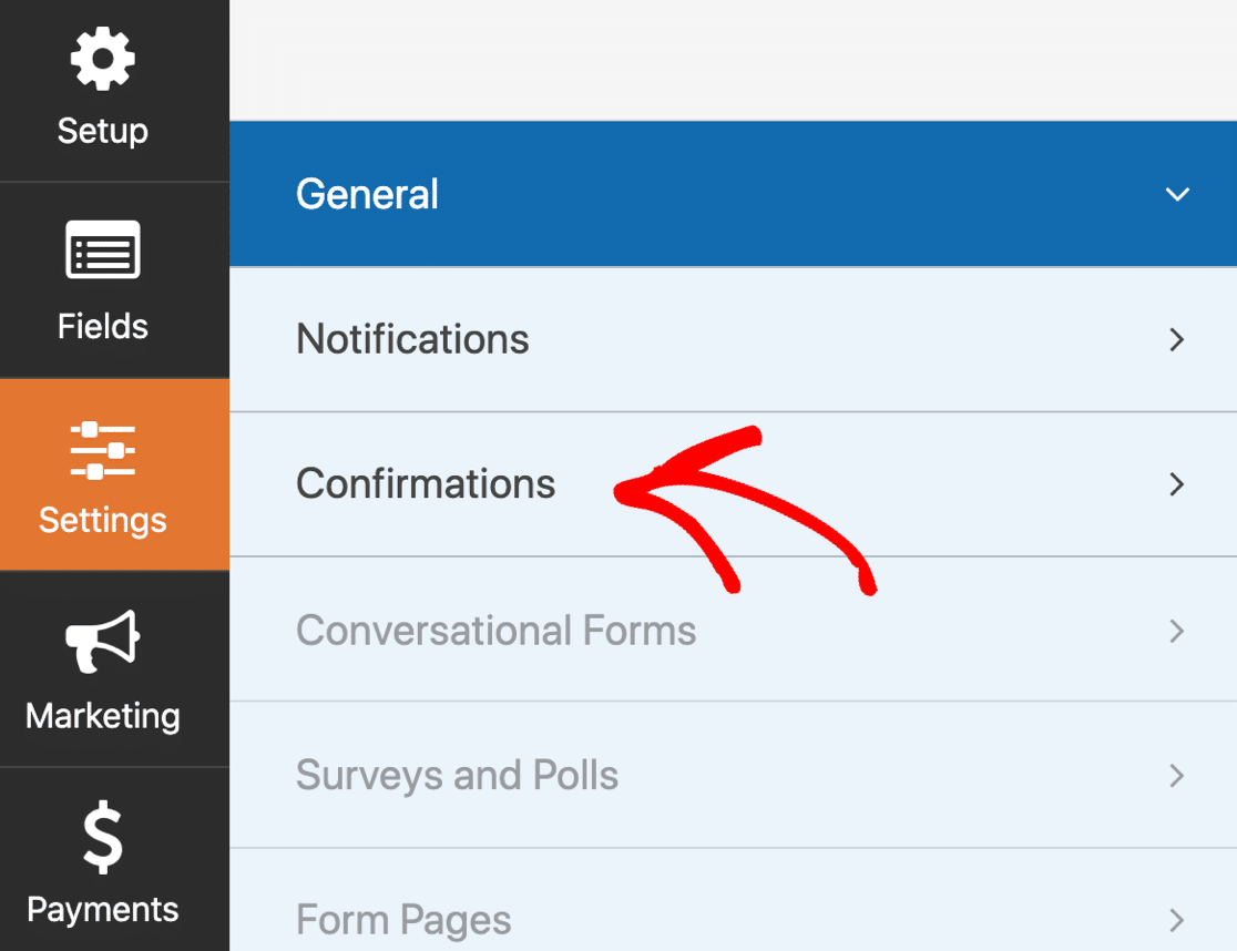 Paramètres de confirmation du formulaire WordPress GetResponse - WPForms Paramètres de confirmation du formulaire de cession en ligne