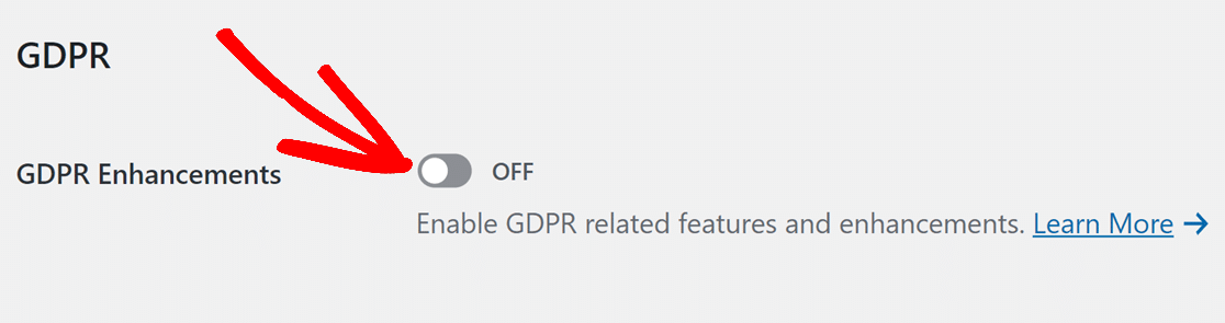 melhorias-rgpd - WPForms Caixa de opções de melhorias GDPR