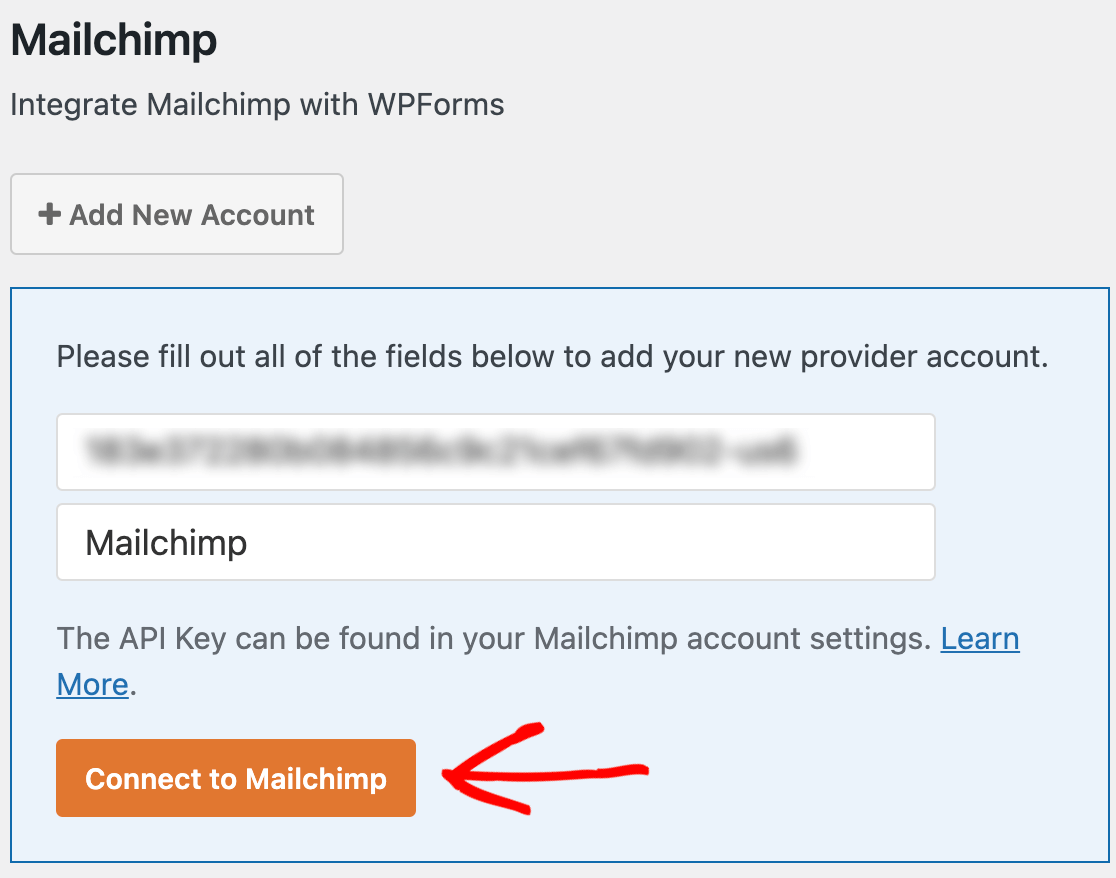 settings-connect-to-mailchimp - WPForms Connecting WPForms to Mailchimp