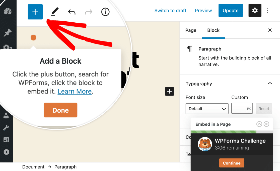 Add a block button