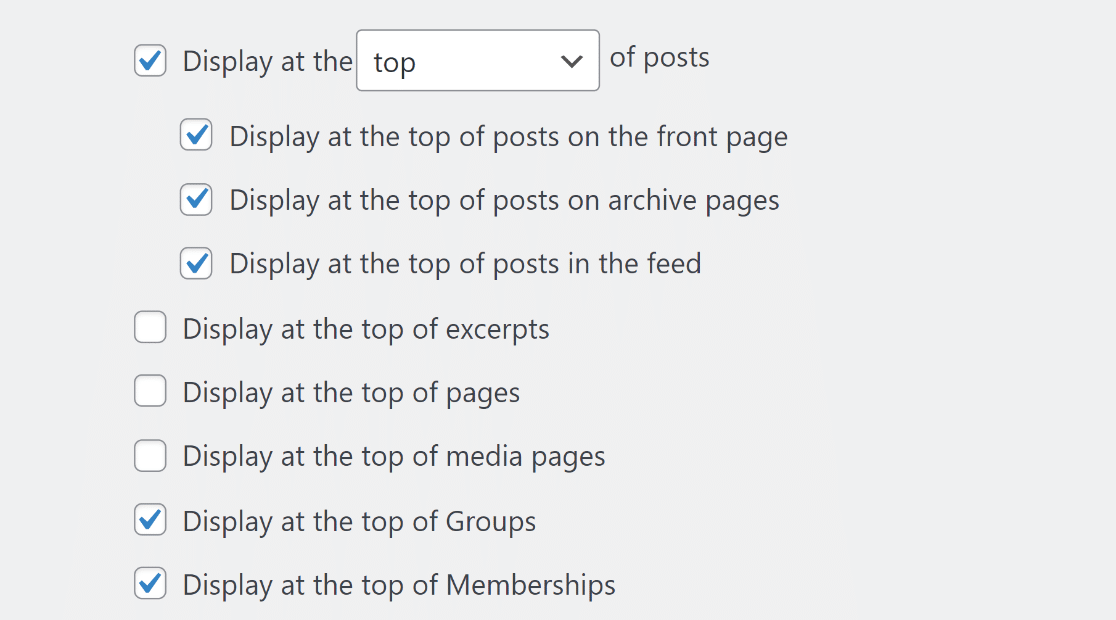 Posicionamento AddToAny - WPForms Posicionamento AddToAny
