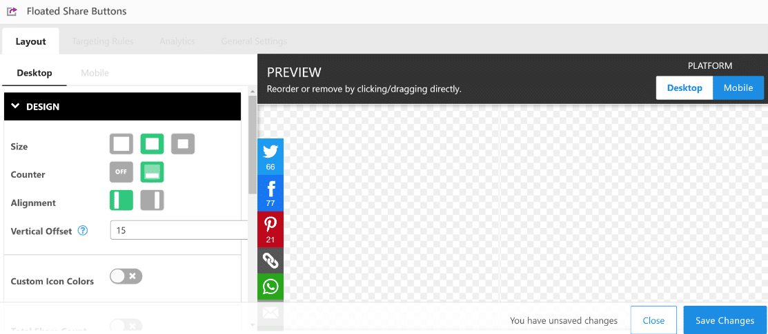 Shareaholic Customization - WPForms Shareaholic customization