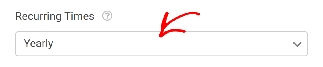 vezes-recorrentes-paypal-commerce - WPForms Selecionar Vezes Recorrentes na lista suspensa