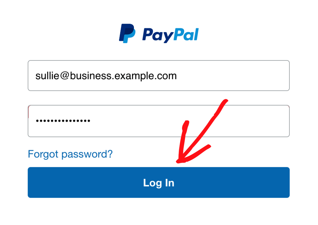 introduzir-palavra-passe-paypal-commerce - WPForms Introduza a sua palavra-passe