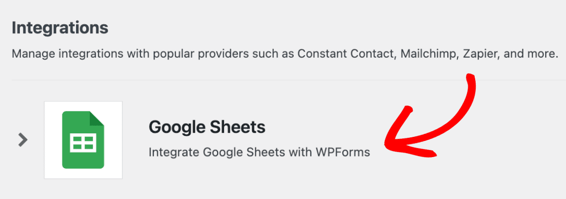 Google Sheetsをクリック