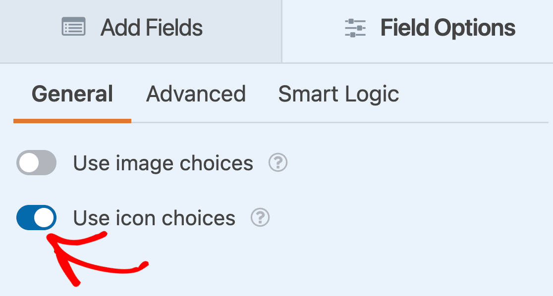 Enable Icon Choices - WPForms Enable icon choices