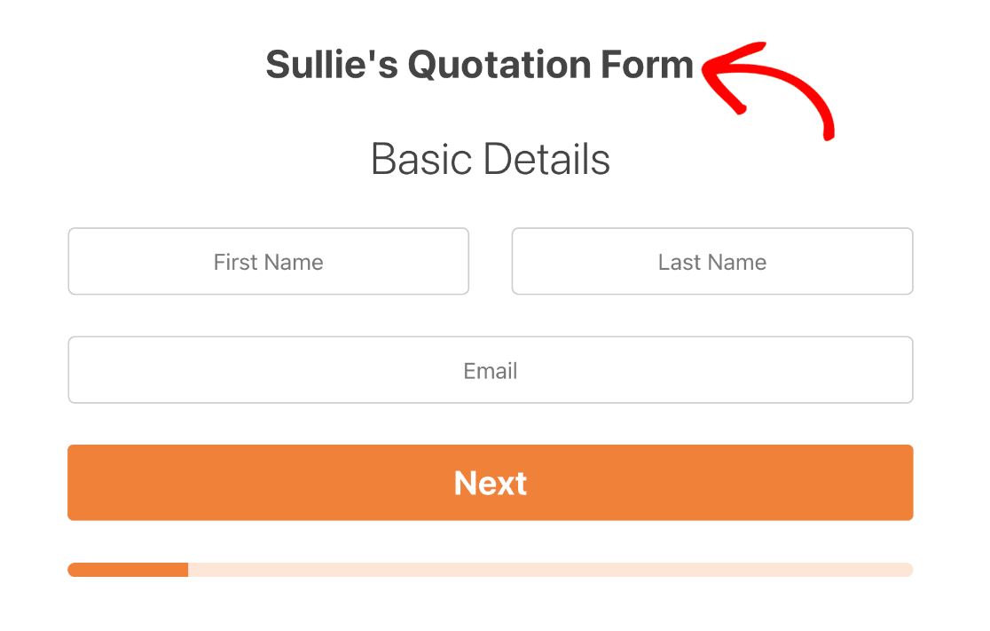 Lead Forms Title Preview - WPForms Lead forms title preview