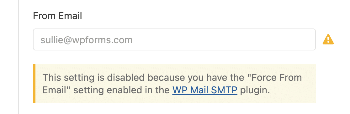 Opción de Correo de Origen Deshabilitada por WP Mail SMTP Opción de correo de origen deshabilitada